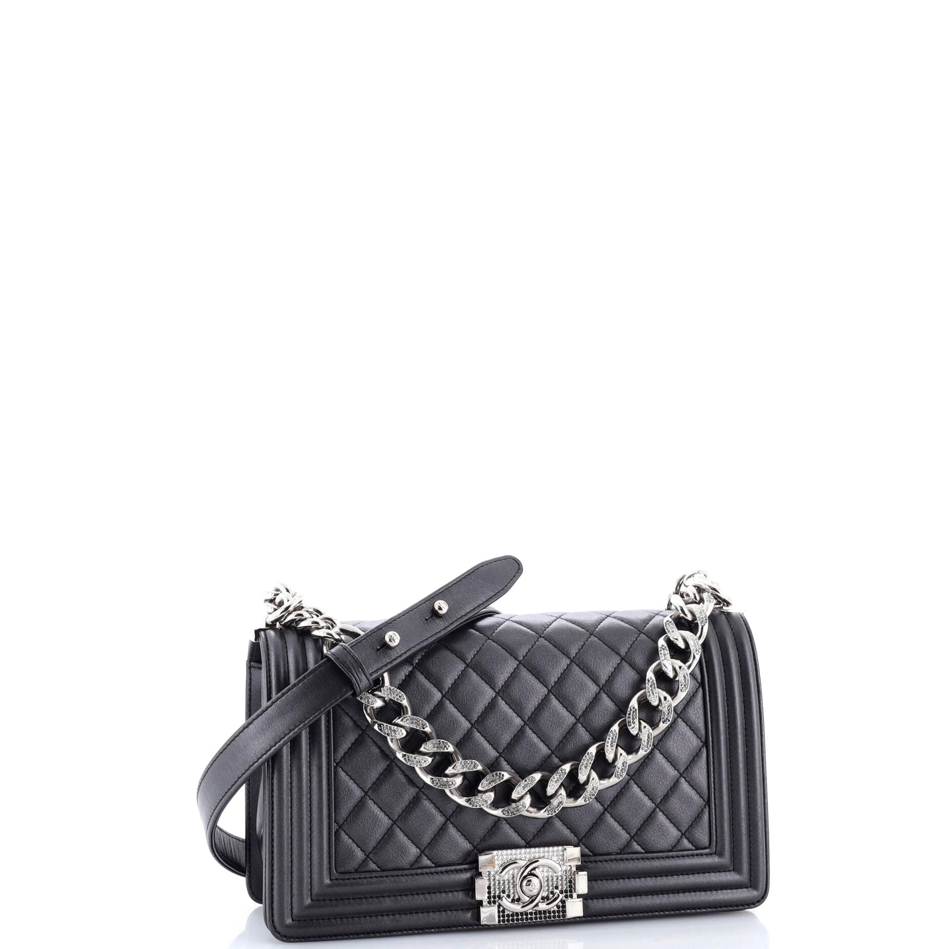 Boy Flap Bag Quilted Lambskin with Gradient Crystal Detail Old Medium