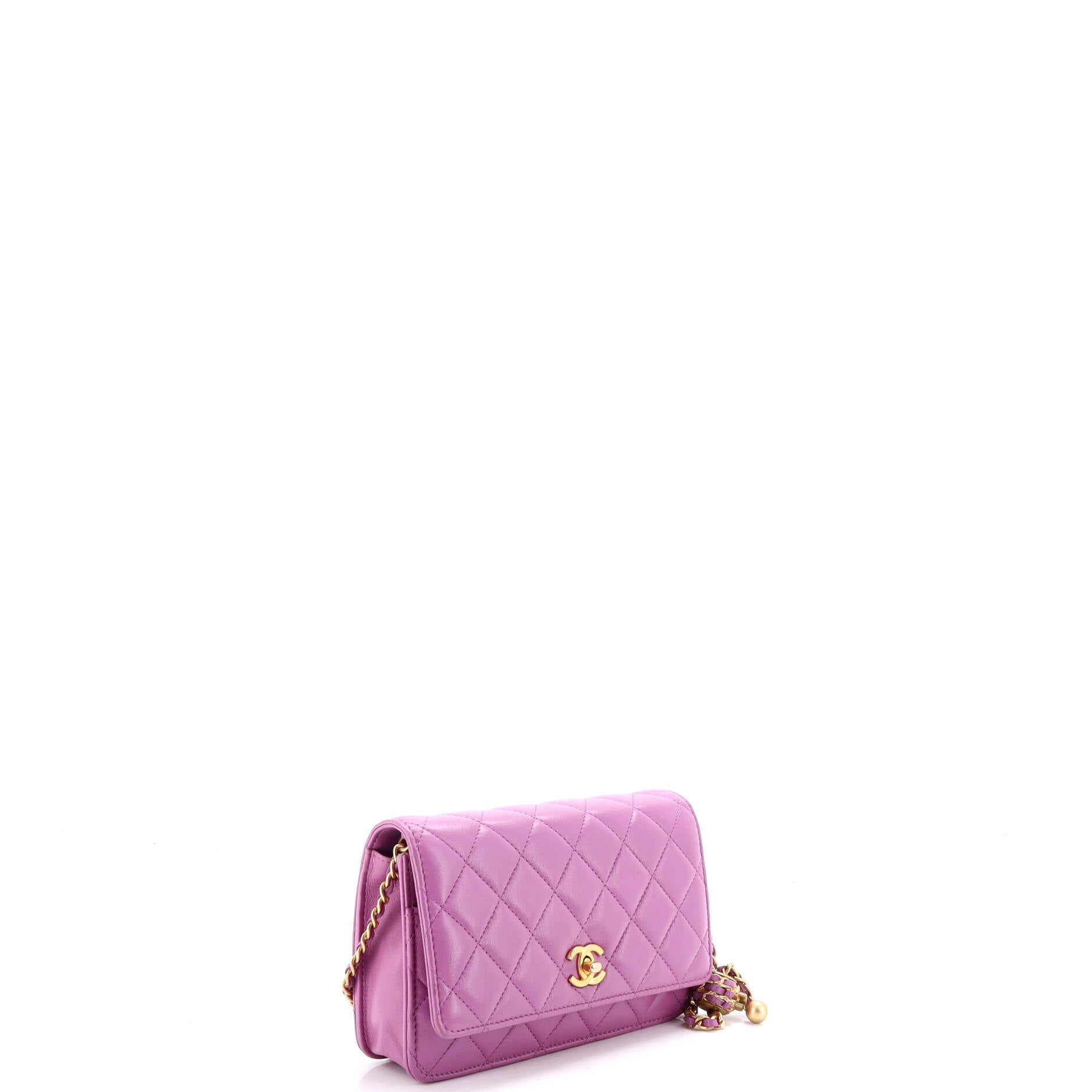 Pearl Crush Wallet on Chain Quilted Lambskin