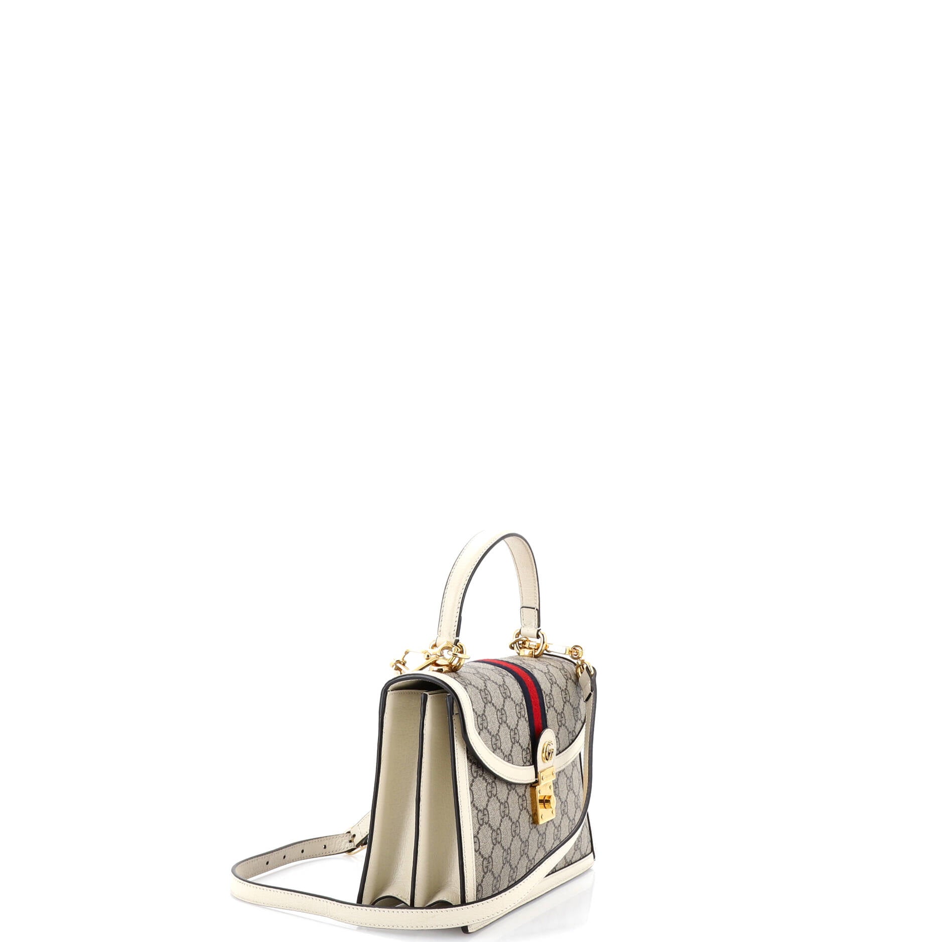 Ophidia Flap Top Handle Bag GG Coated Canvas Small