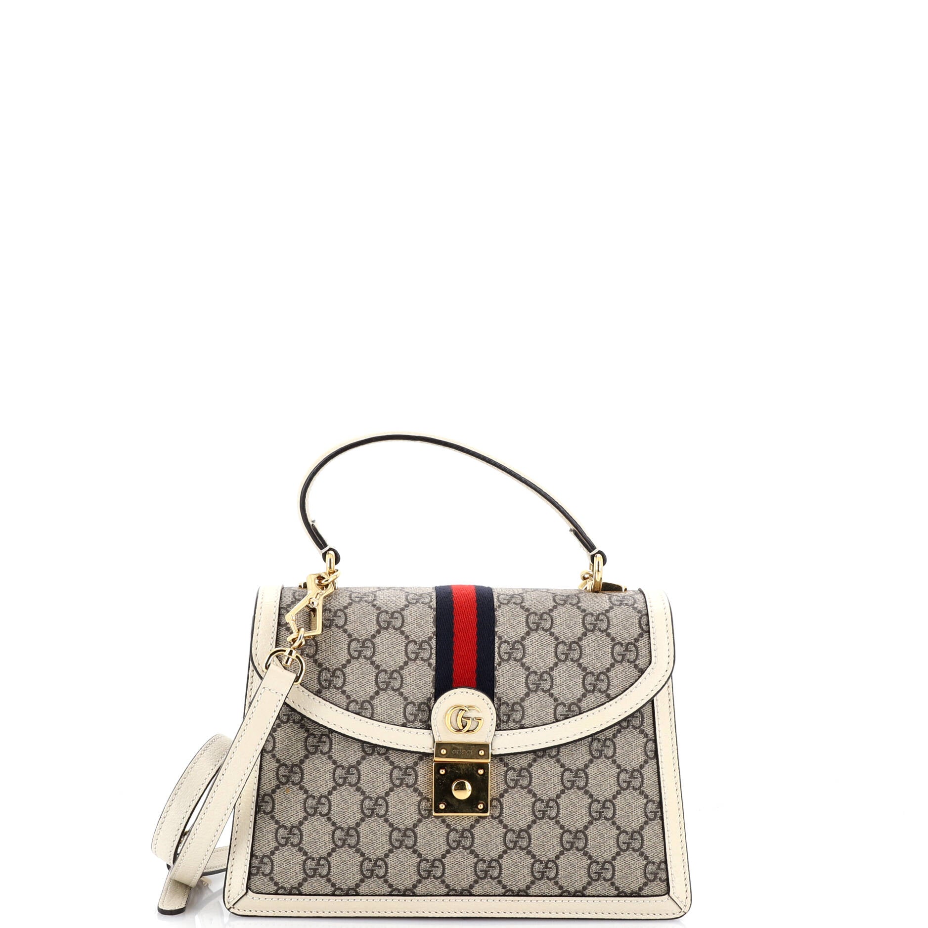 Ophidia Flap Top Handle Bag GG Coated Canvas Small