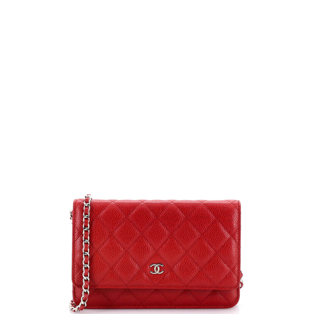 Wallet on Chain Quilted Caviar