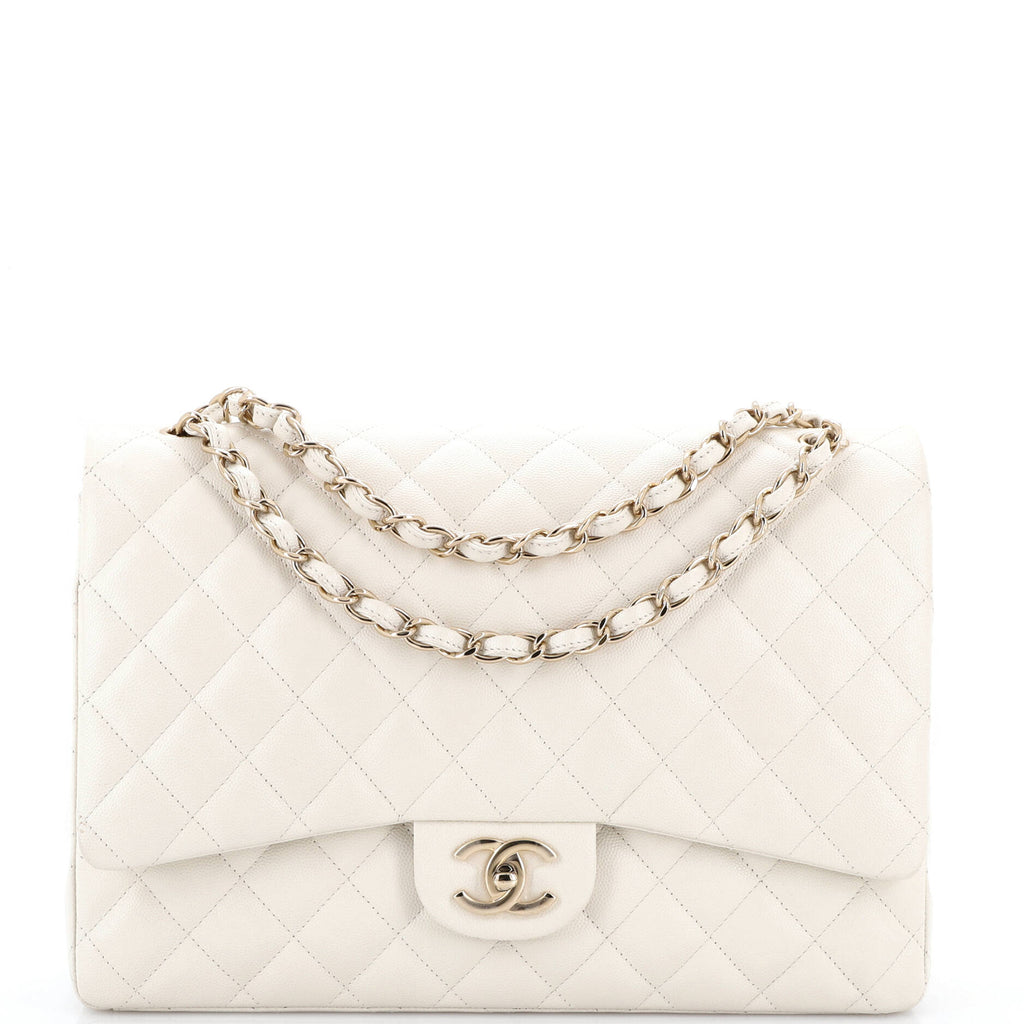 Classic Double Flap Bag Quilted Caviar Maxi