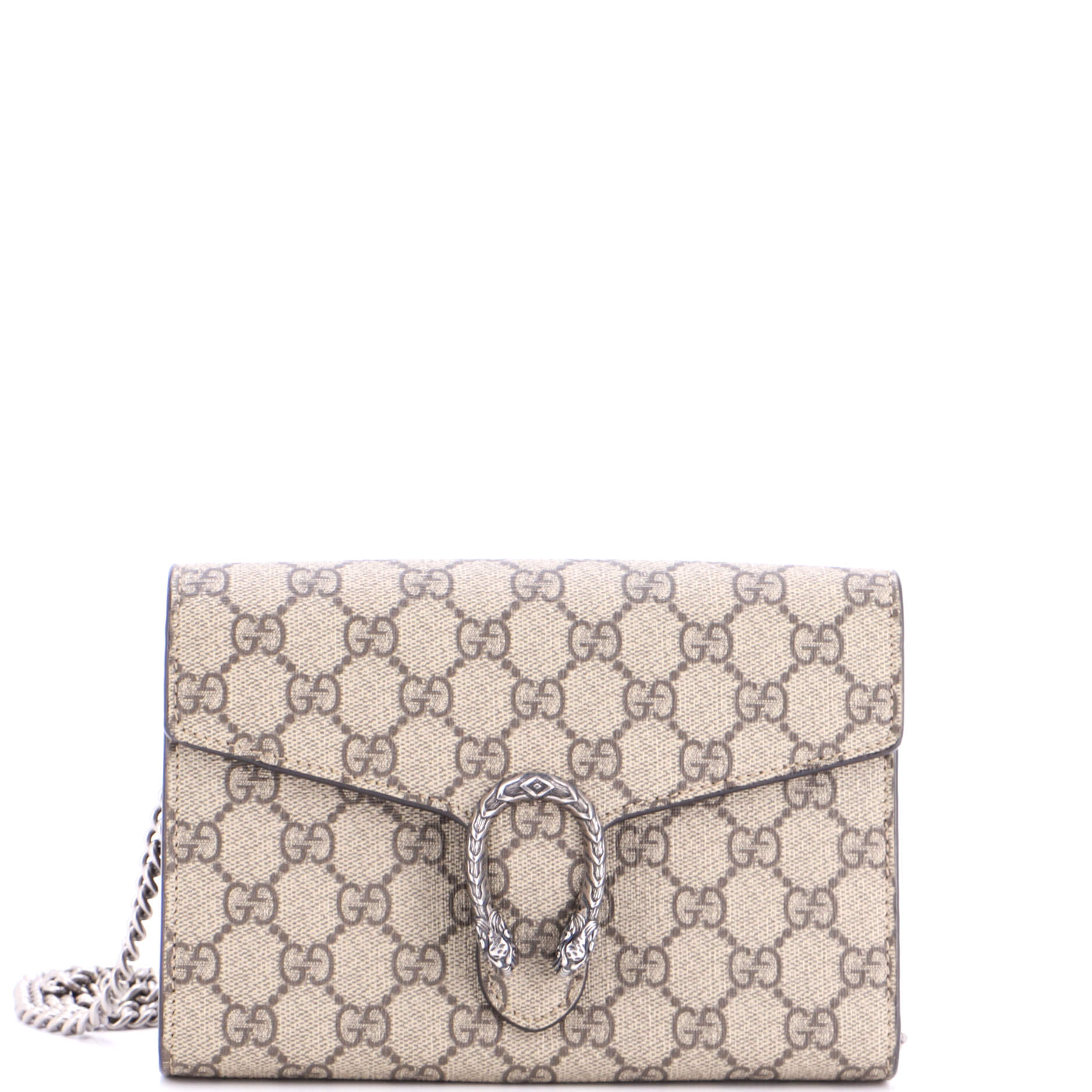 Dionysus Chain Wallet GG Coated Canvas Small