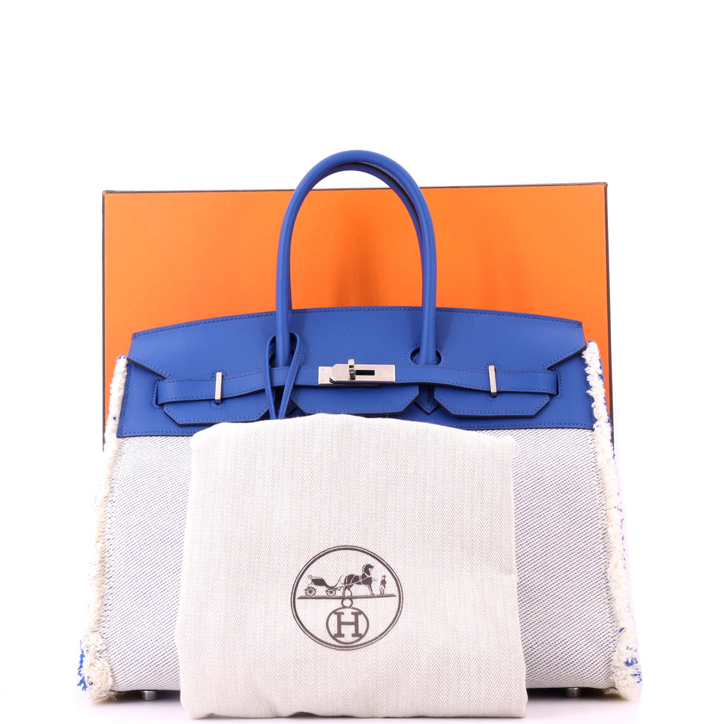 Fray Fray Birkin Bag Toile and Swift 35