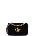 GG Marmont Flap Bag Matelasse Velvet Mini