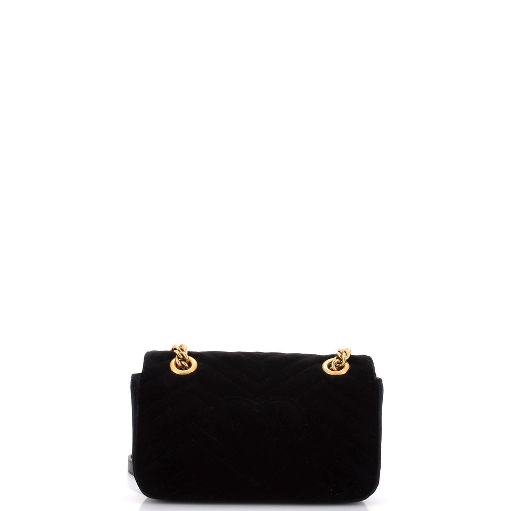GG Marmont Flap Bag Matelasse Velvet Mini