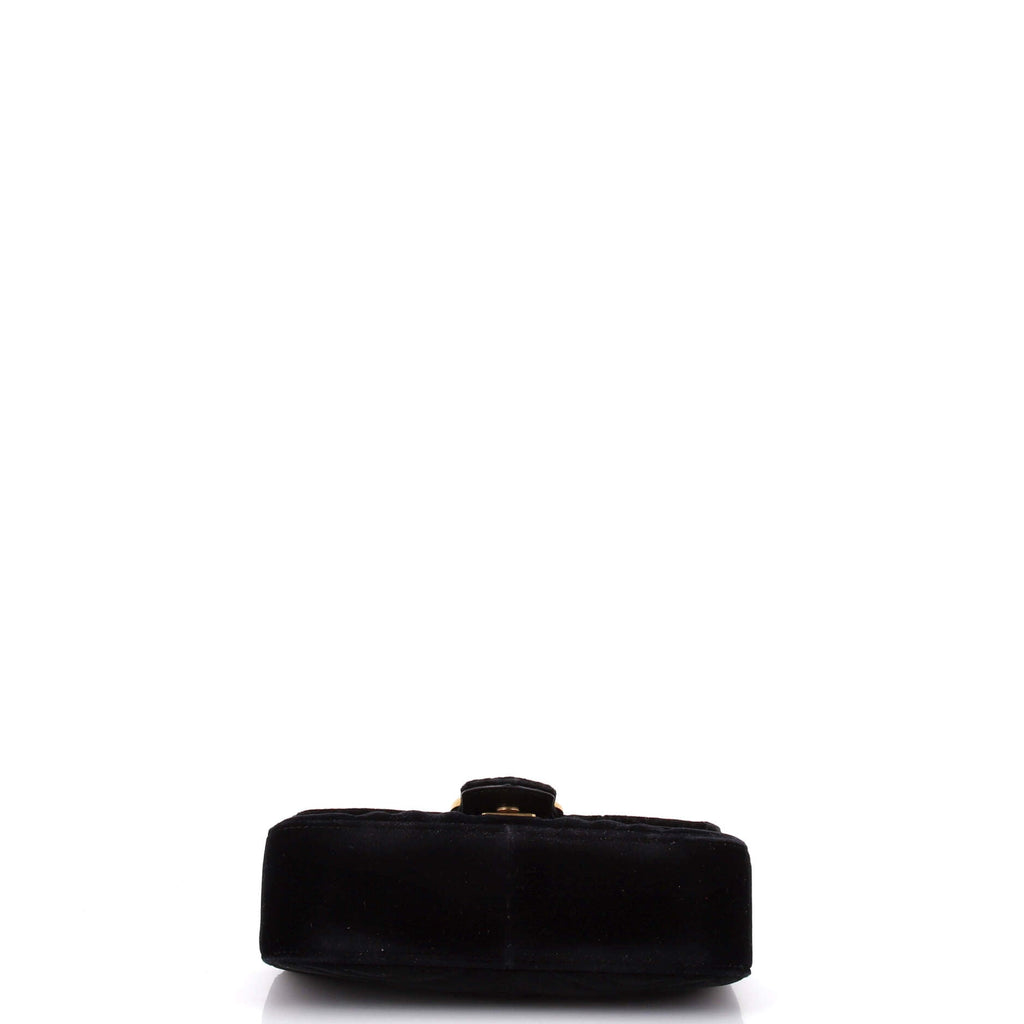 GG Marmont Flap Bag Matelasse Velvet Mini