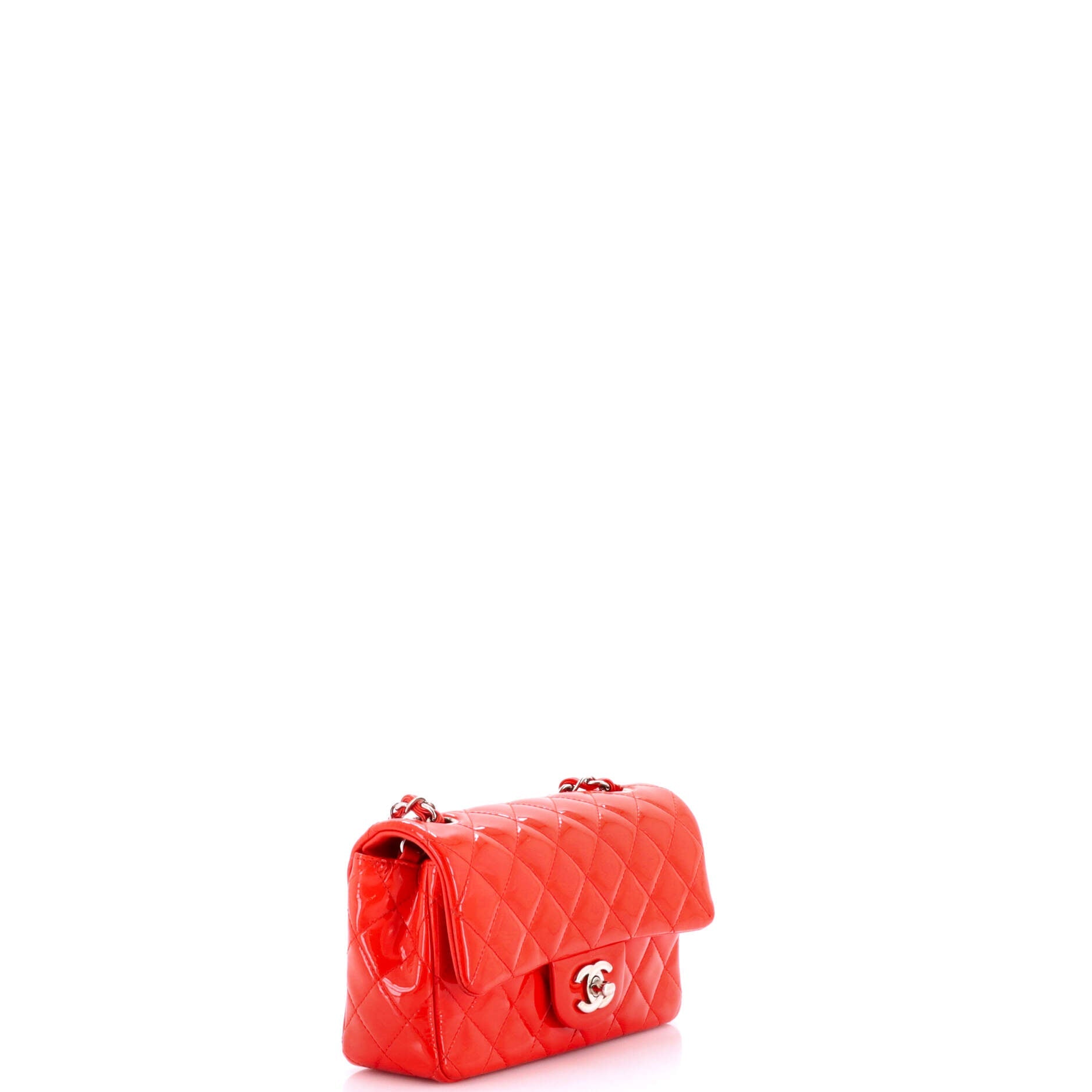 Classic Single Flap Bag Quilted Patent Mini