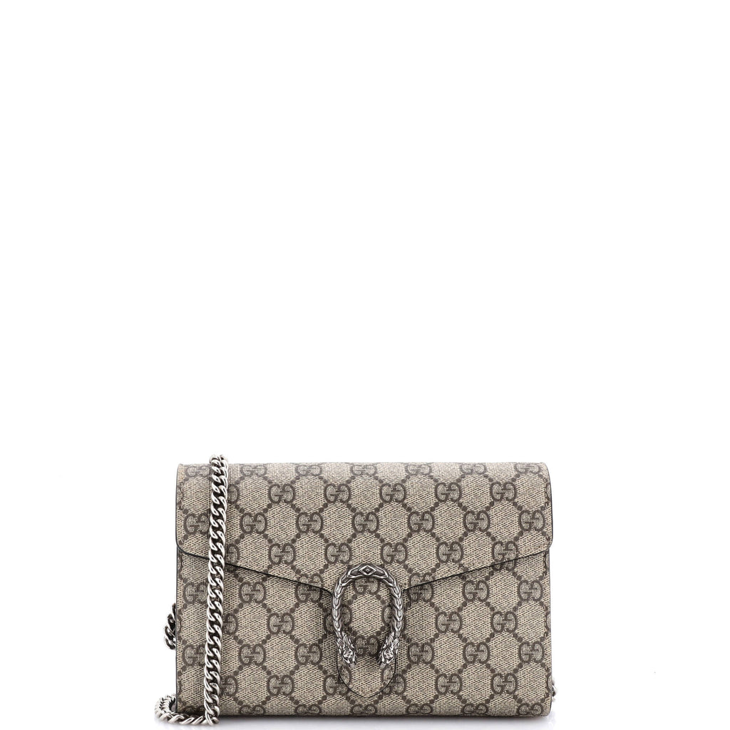 Dionysus Chain Wallet GG Coated Canvas Small