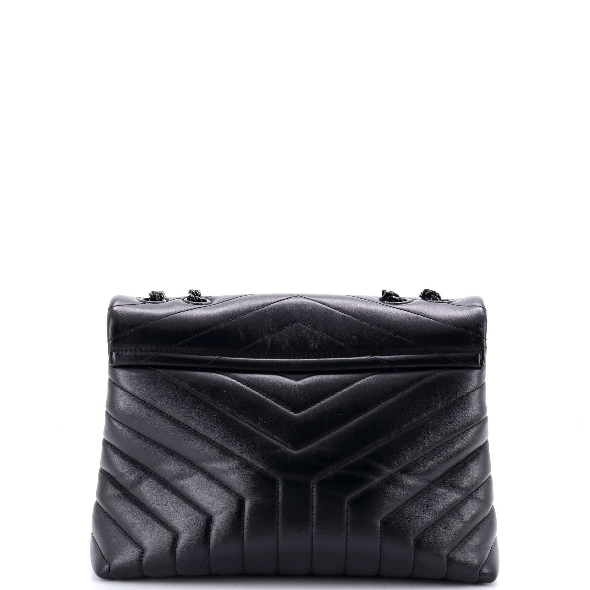 Loulou Shoulder Bag Matelasse Chevron Leather Large
