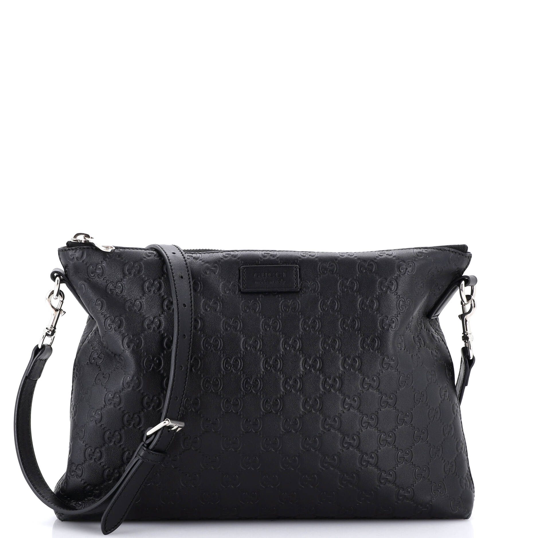 Convertible Zip Messenger Guccissima Leather Large