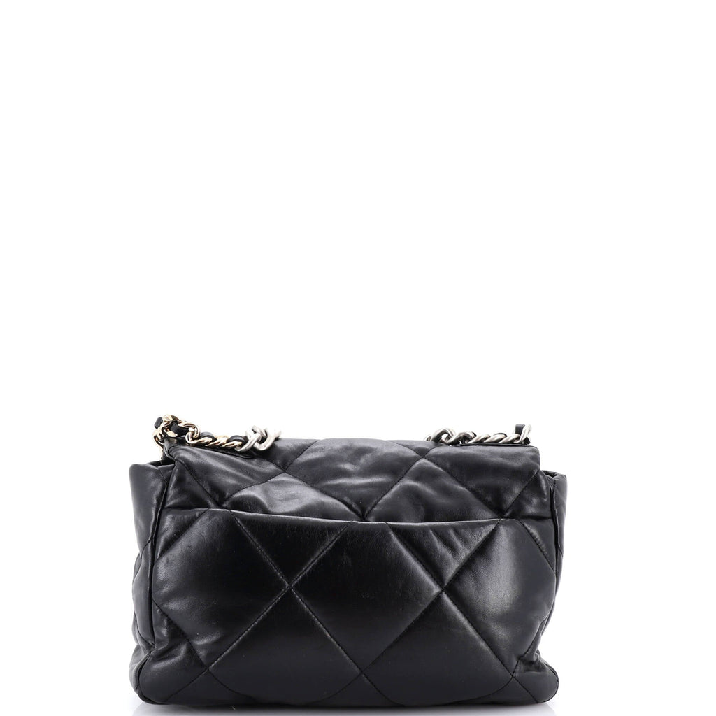 19 Flap Bag Quilted Leather Large
