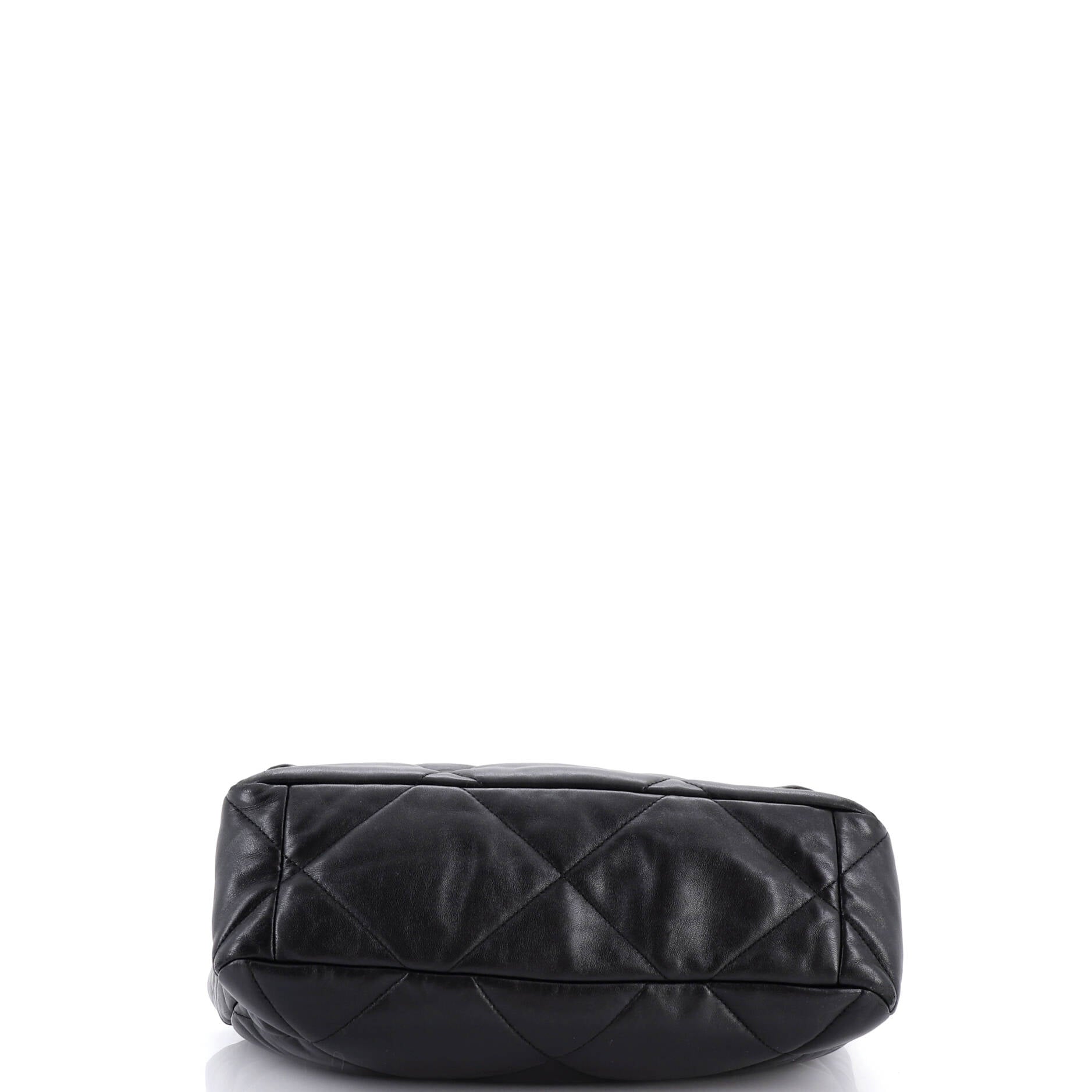 19 Flap Bag Quilted Leather Large