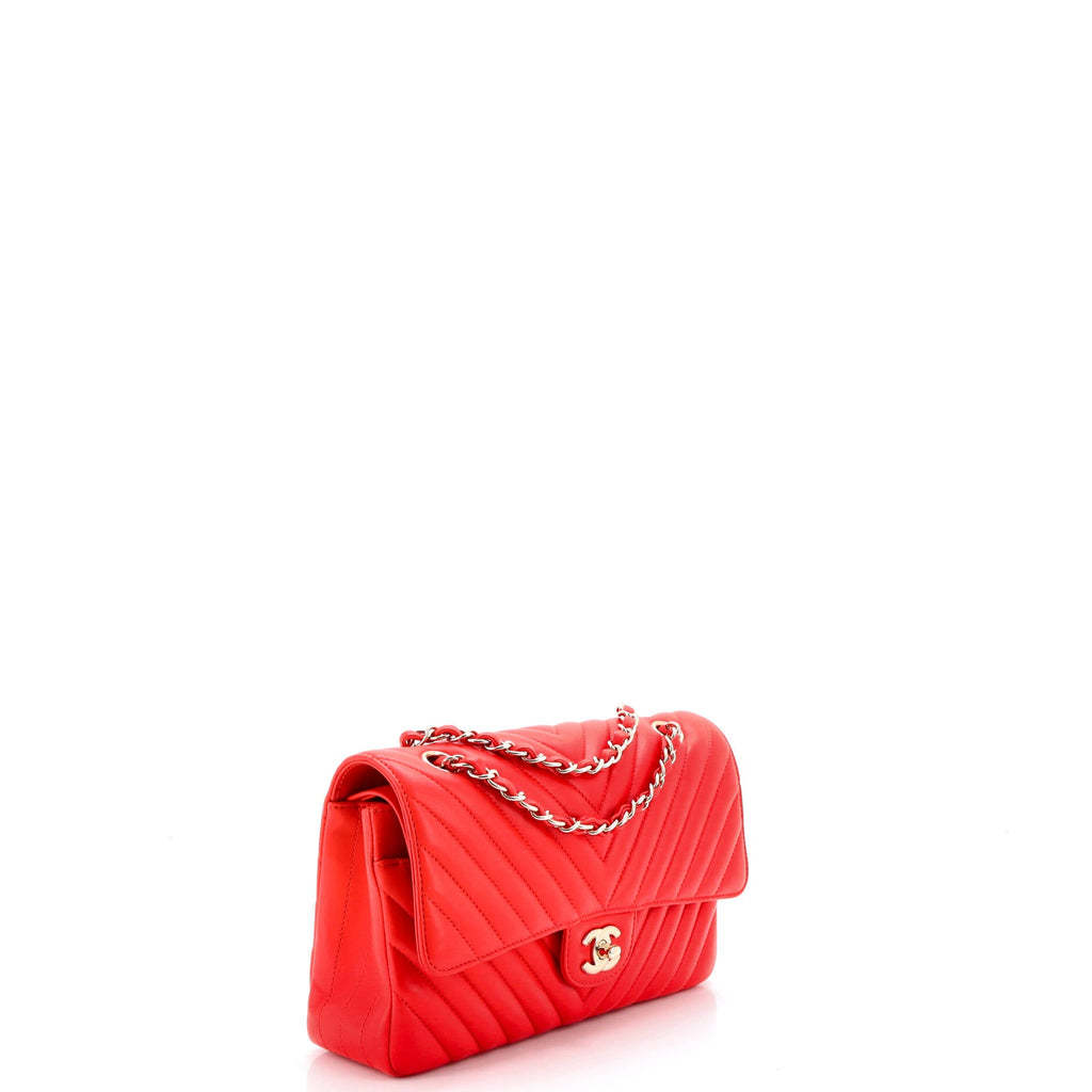 Classic Double Flap Bag Chevron Lambskin Medium