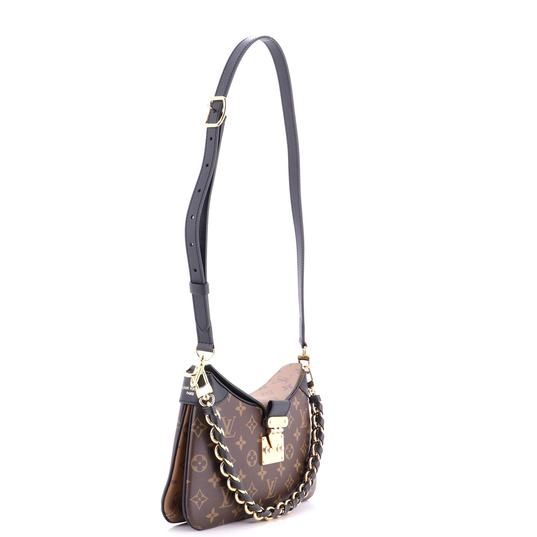 LV Twinny Handbag Monogram Canvas and Reverse Monogram Canvas with Leather