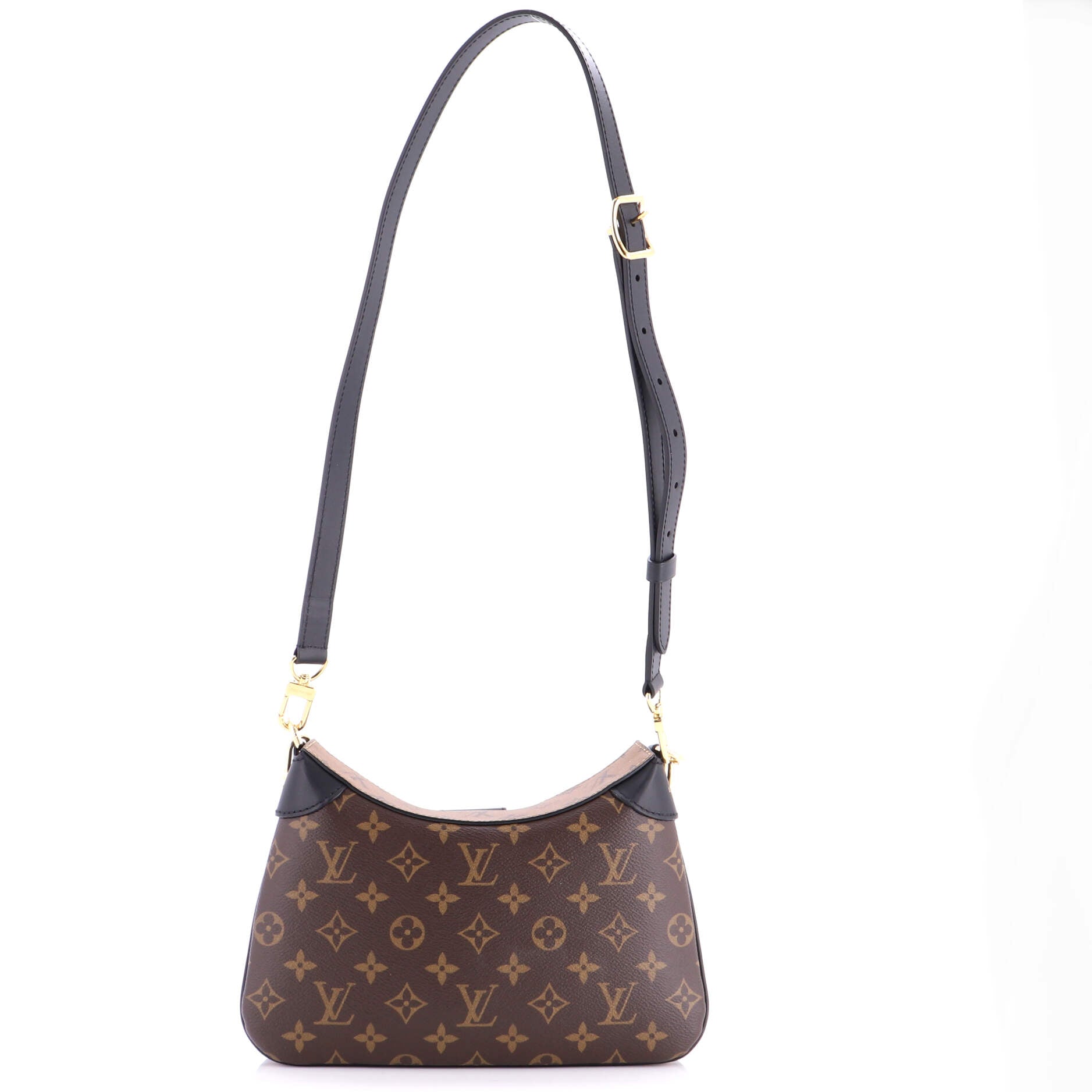 LV Twinny Handbag Monogram Canvas and Reverse Monogram Canvas with Leather
