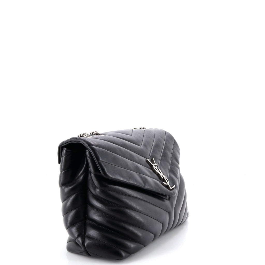 Loulou Shoulder Bag Matelasse Chevron Leather Medium