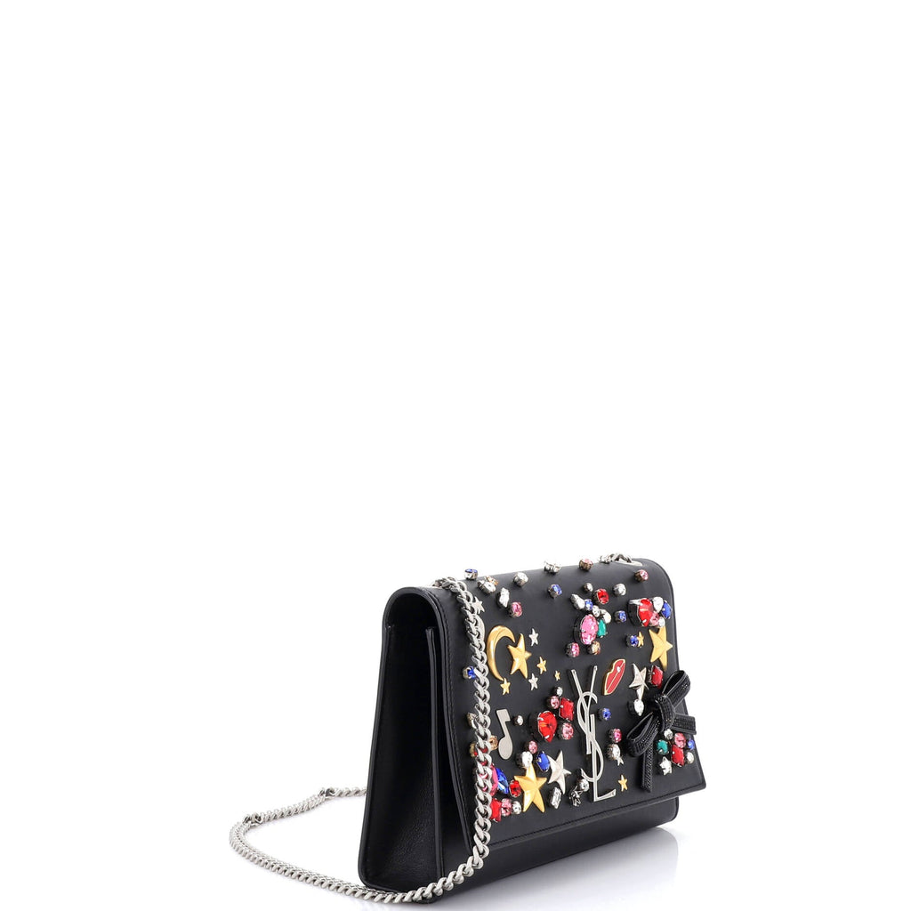 Classic Monogram Crossbody Bag Embellished Leather Medium