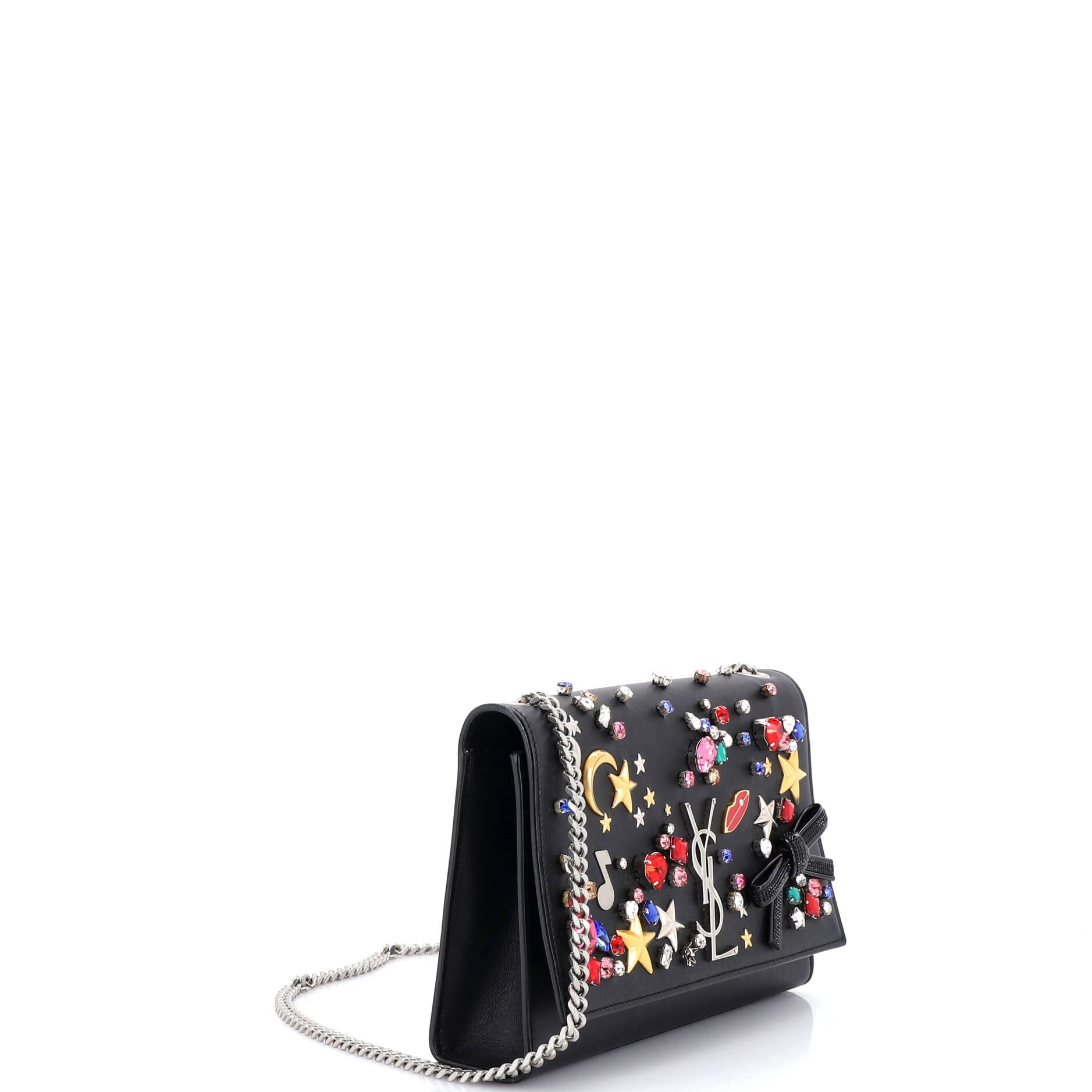Classic Monogram Crossbody Bag Embellished Leather Medium