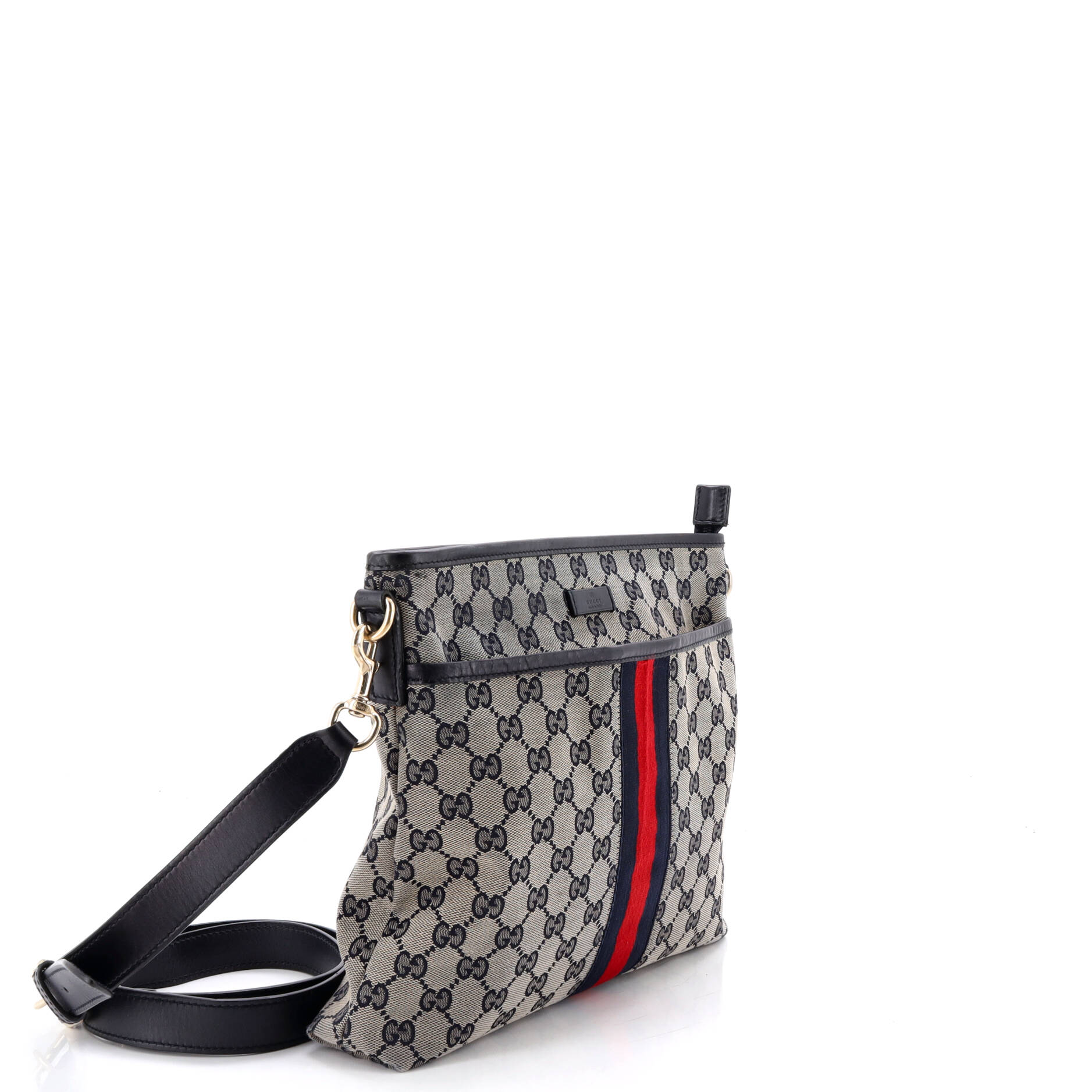 Front Pocket Web Messenger GG Canvas Small