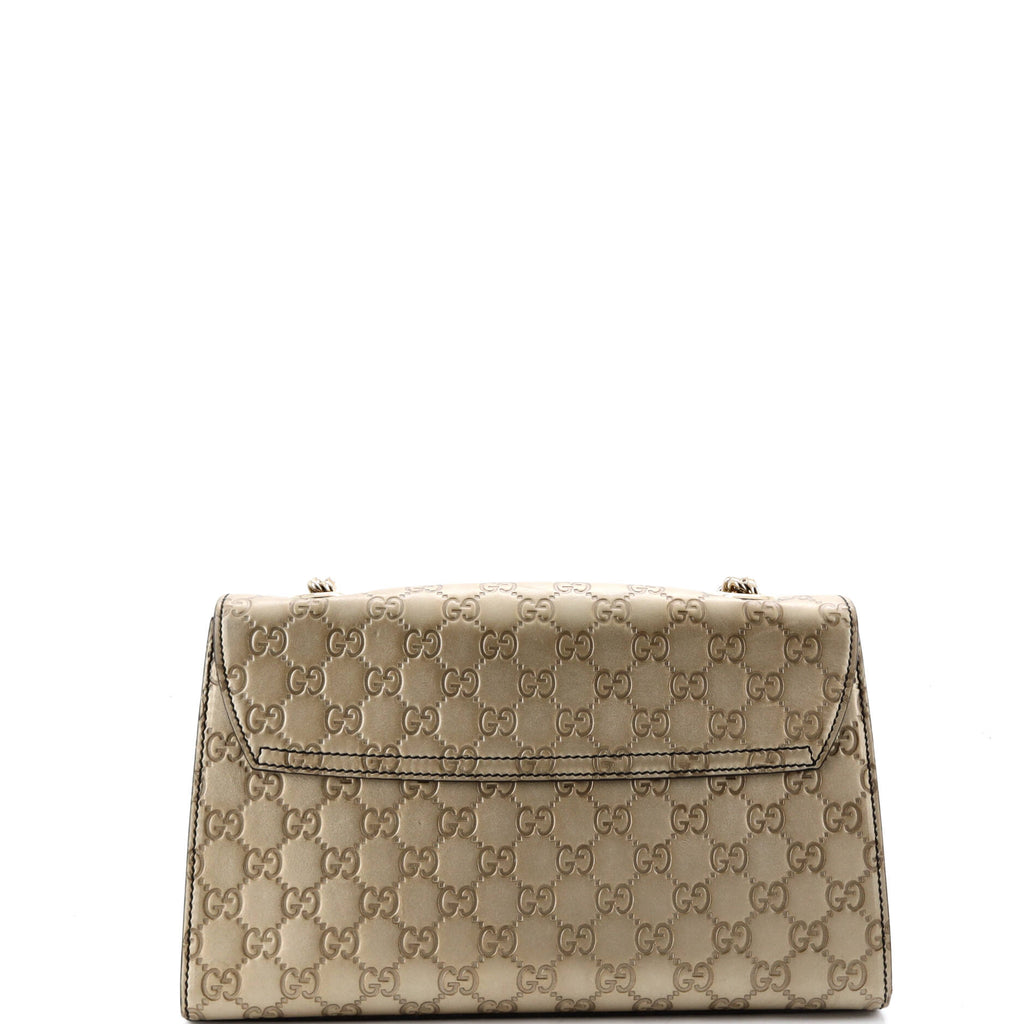 Emily Chain Flap Bag Guccissima Leather Medium