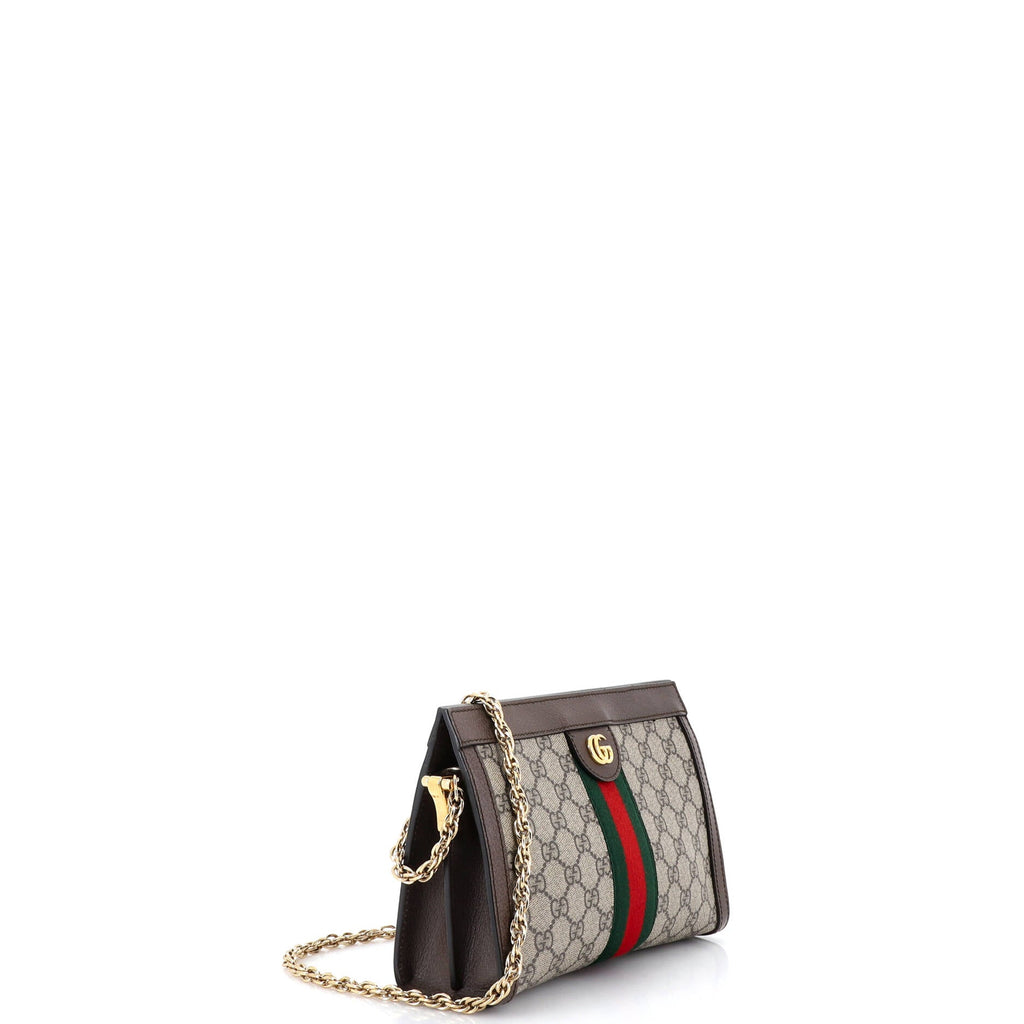 Ophidia Chain Shoulder Bag GG Coated Canvas Small