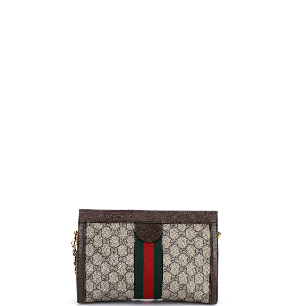 Ophidia Chain Shoulder Bag GG Coated Canvas Small
