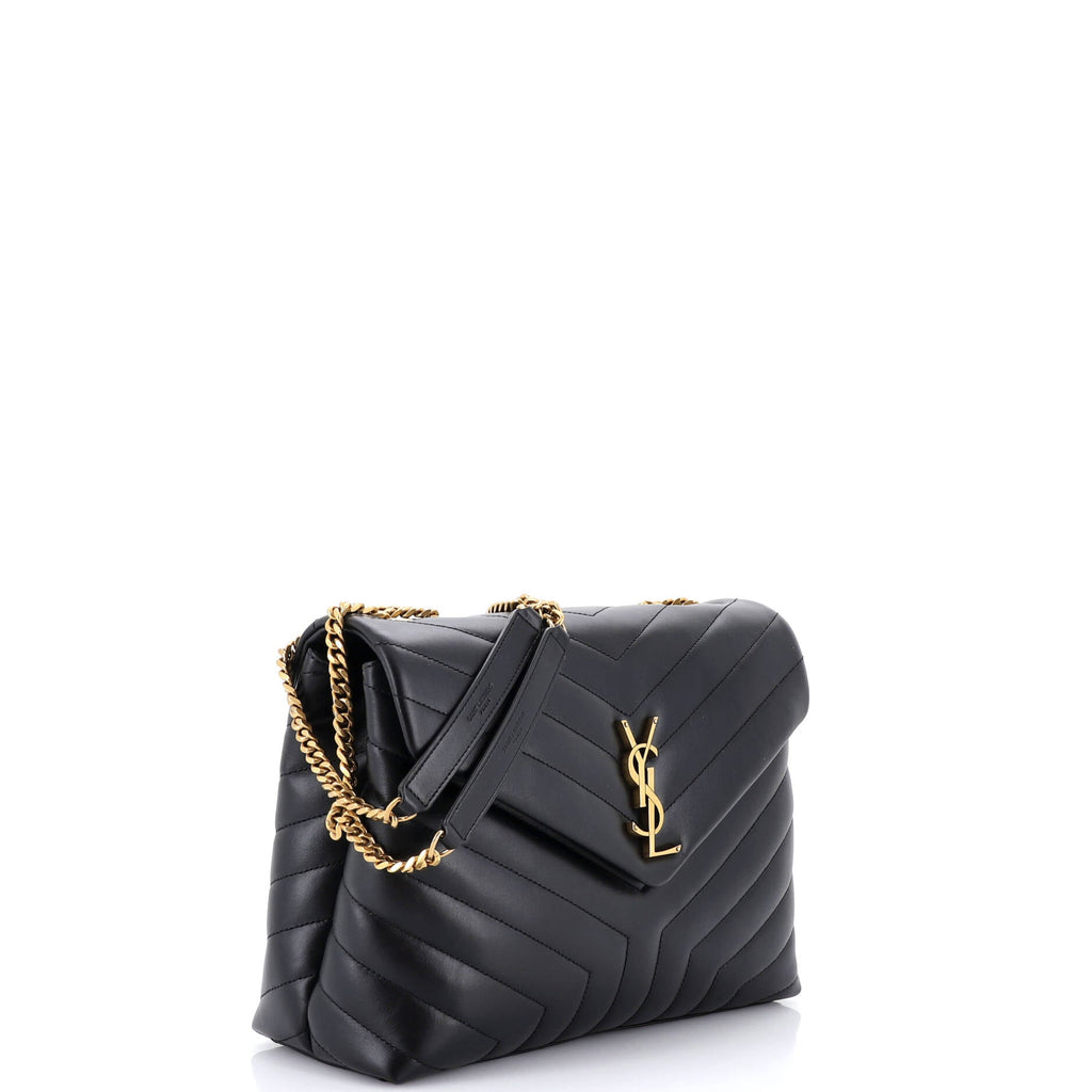 Loulou Shoulder Bag Matelasse Chevron Leather Medium