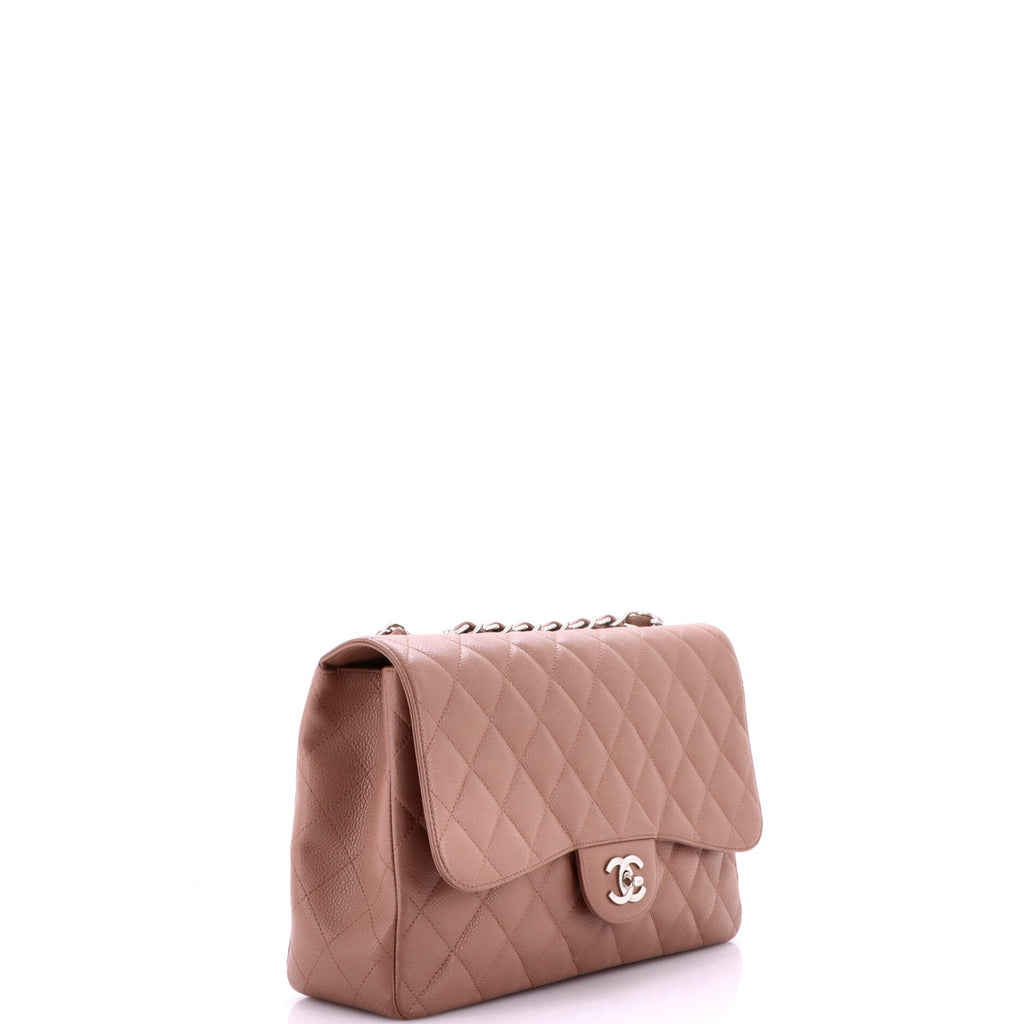 Classic Single Flap Bag Quilted Caviar Jumbo