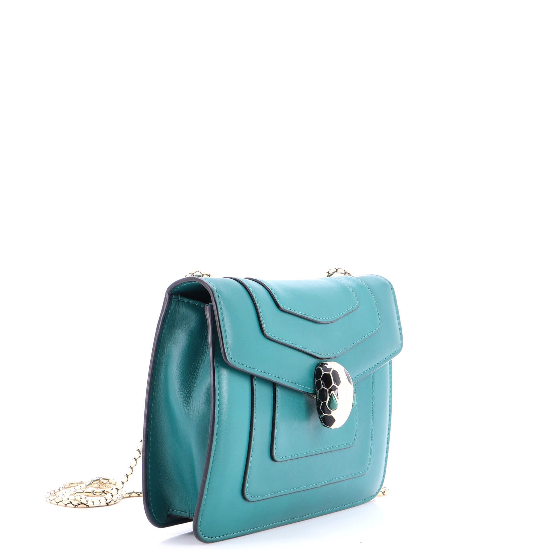 Serpenti Forever Square Shoulder Bag Leather Small