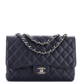 Vintage Classic Single Flap Bag Quilted Caviar Jumbo