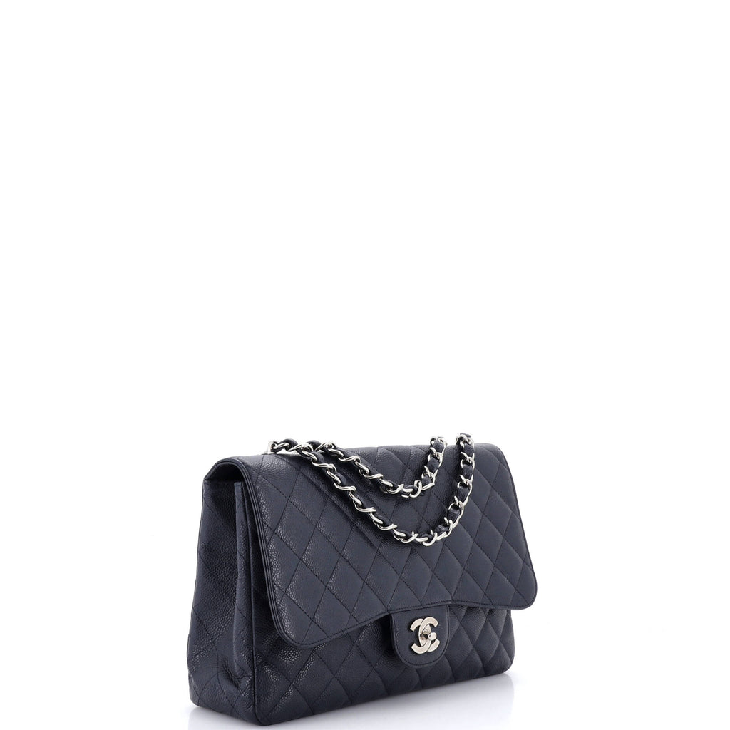 Vintage Classic Single Flap Bag Quilted Caviar Jumbo
