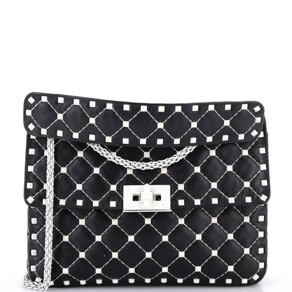 Free Rockstud Spike Flap Bag Quilted Leather Medium