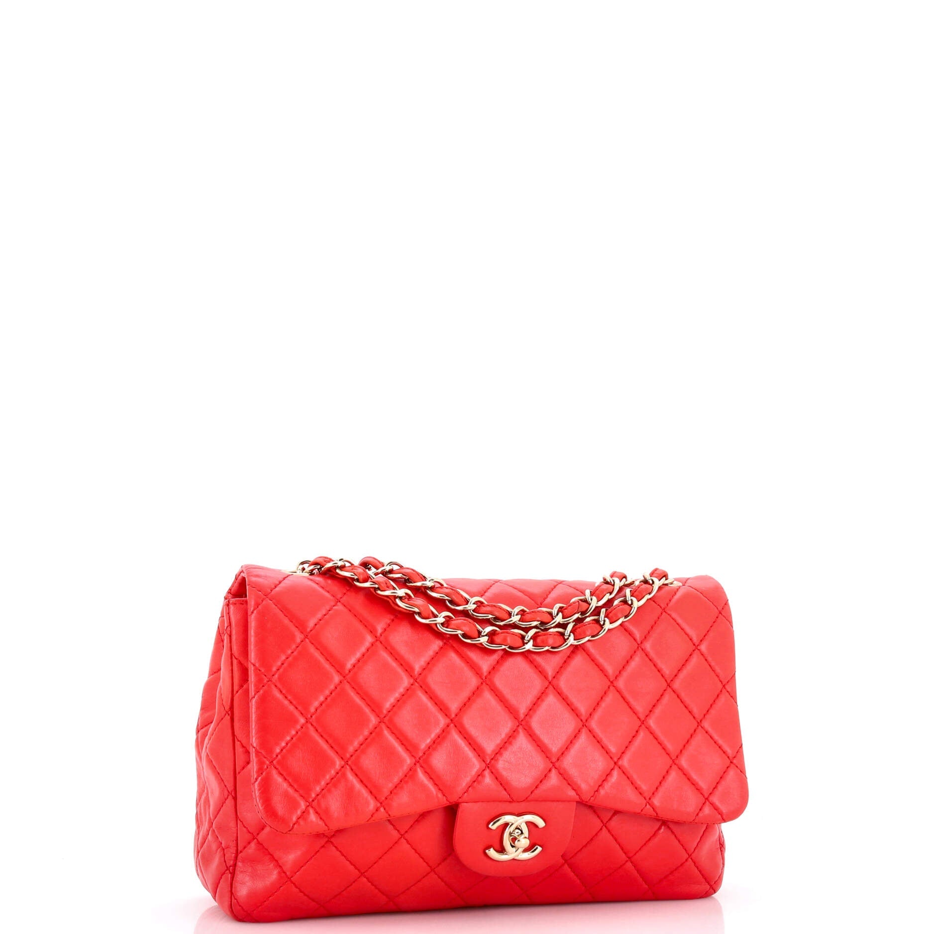 Classic Single Flap Bag Quilted Lambskin Jumbo