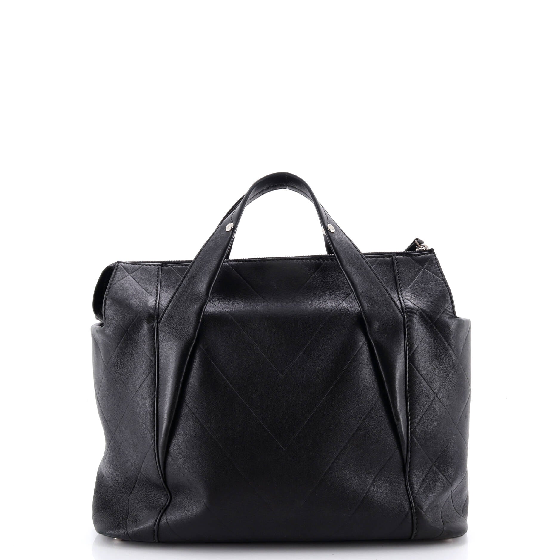 All Day Long Tote Chevron Leather Medium