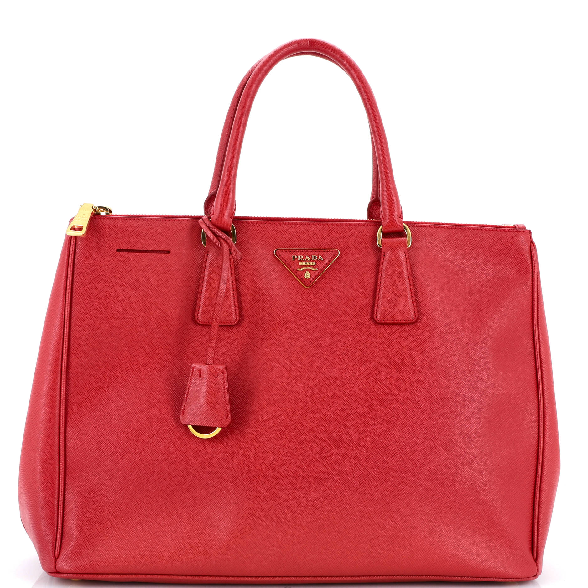 Double Zip Lux Tote Saffiano Leather Large