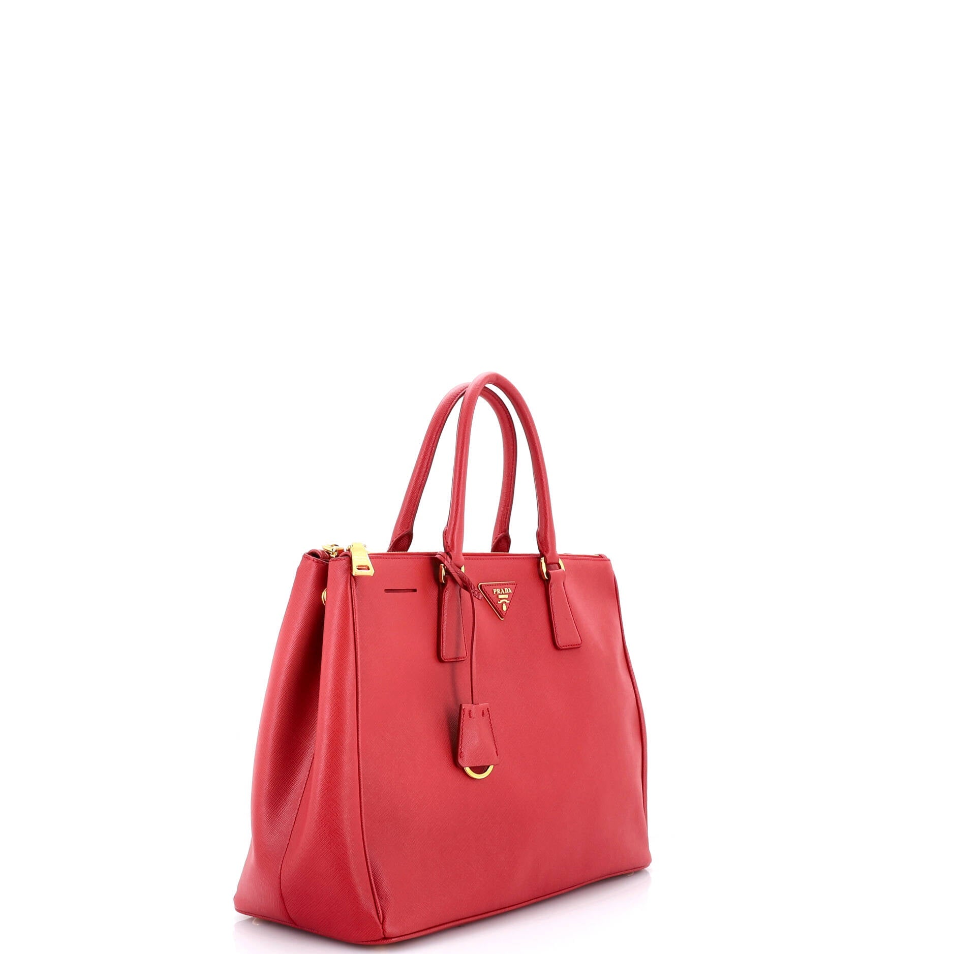 Double Zip Lux Tote Saffiano Leather Large