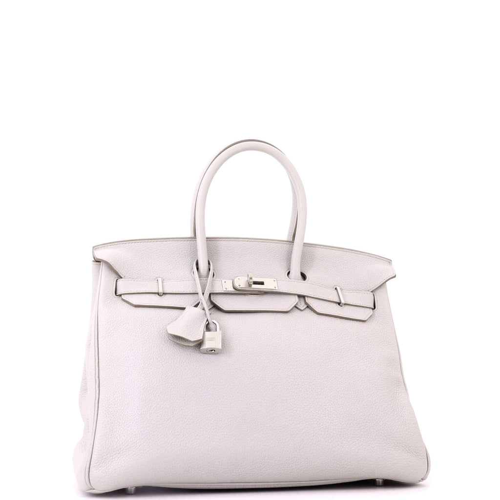 Birkin Handbag Grey Togo with Palladium Hardware 35