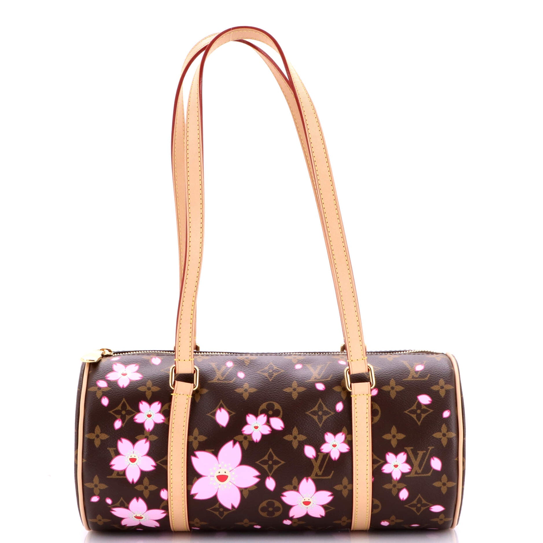 x Takashi Murakami Papillon Handbag Limited Edition Cherry Blossom Monogram
