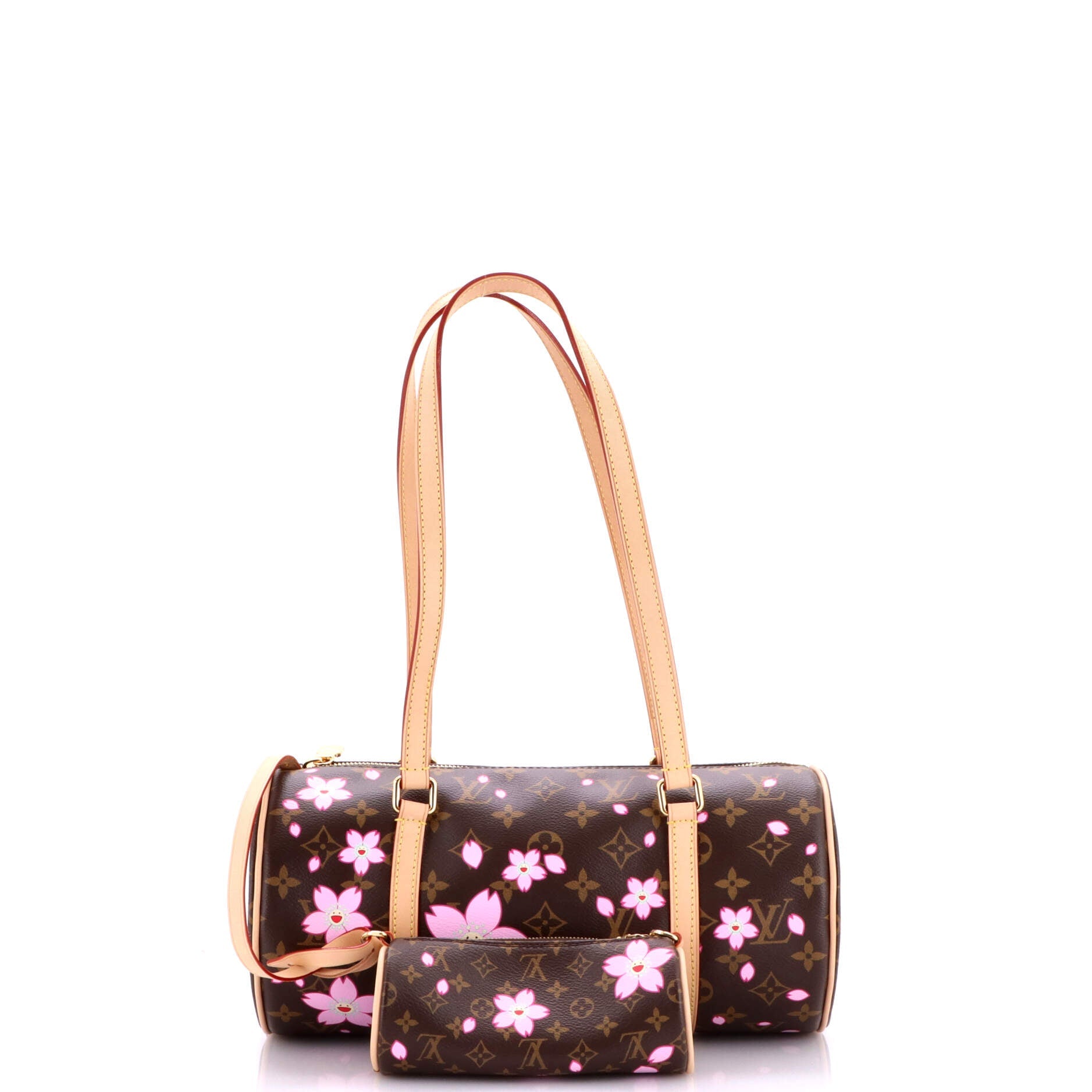 x Takashi Murakami Papillon Handbag Limited Edition Cherry Blossom Monogram