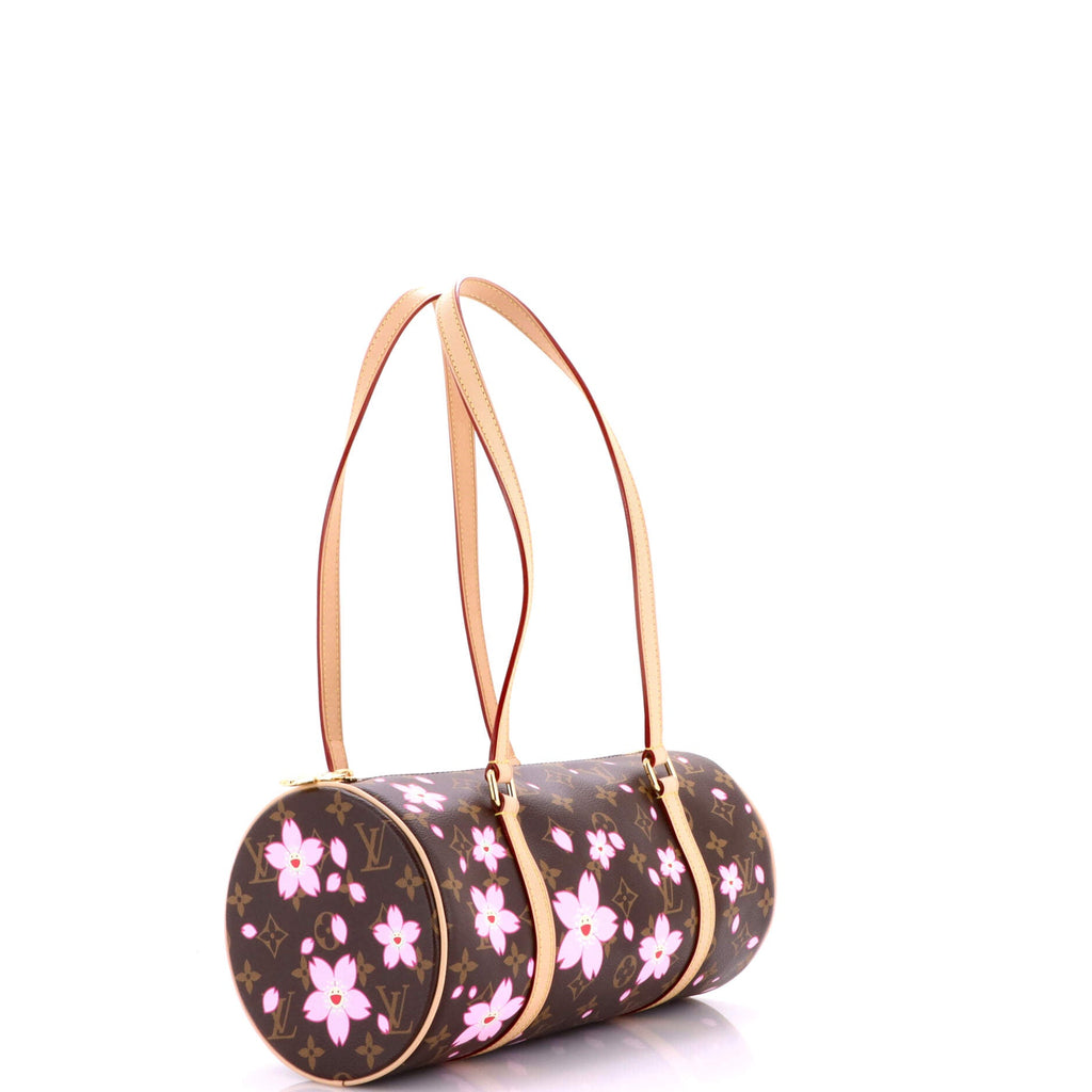 x Takashi Murakami Papillon Handbag Limited Edition Cherry Blossom Monogram