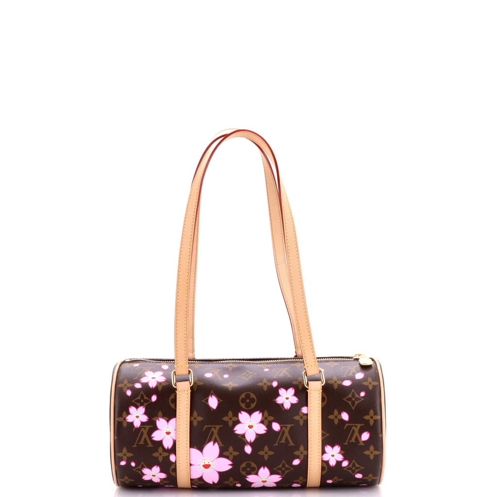 x Takashi Murakami Papillon Handbag Limited Edition Cherry Blossom Monogram