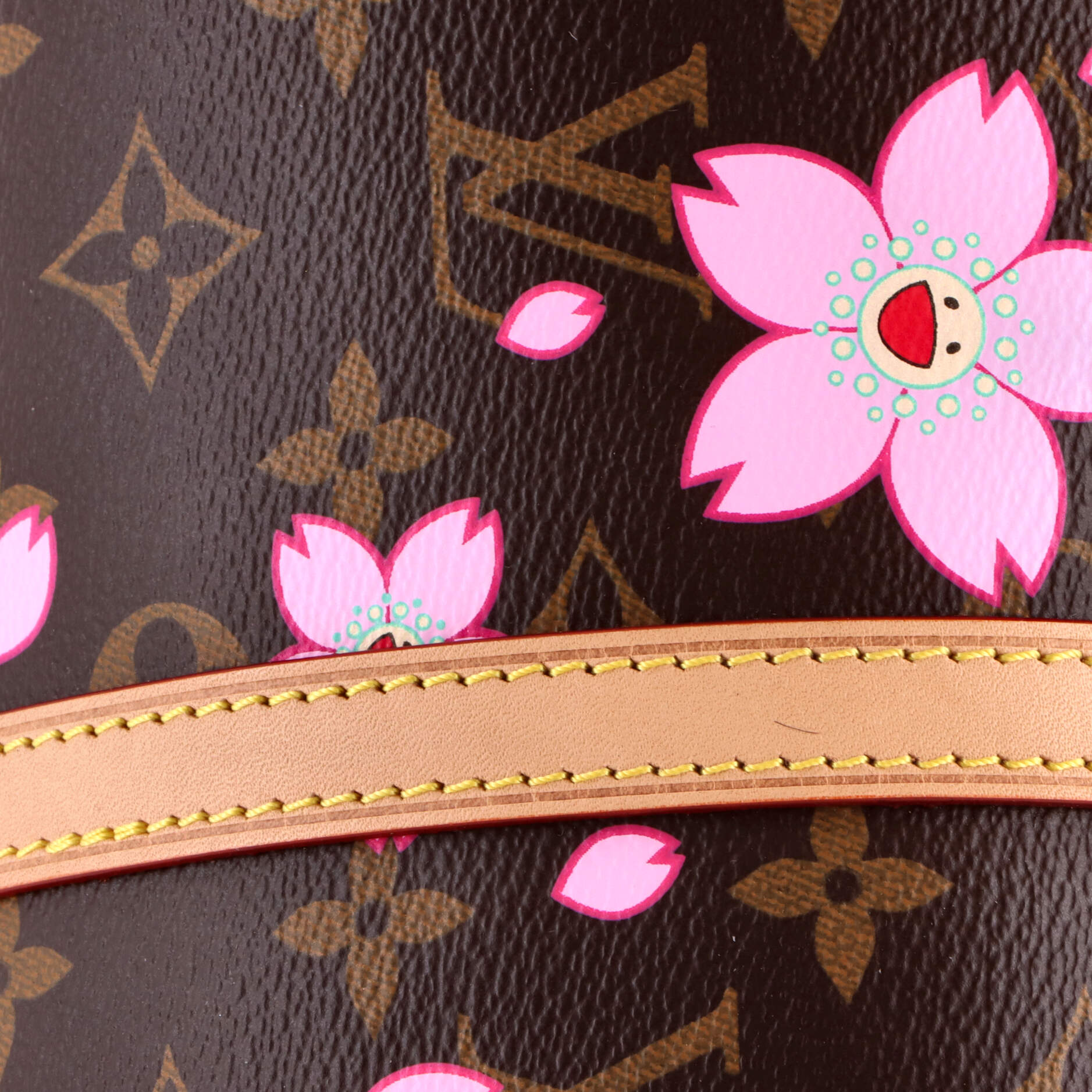 x Takashi Murakami Papillon Handbag Limited Edition Cherry Blossom Monogram