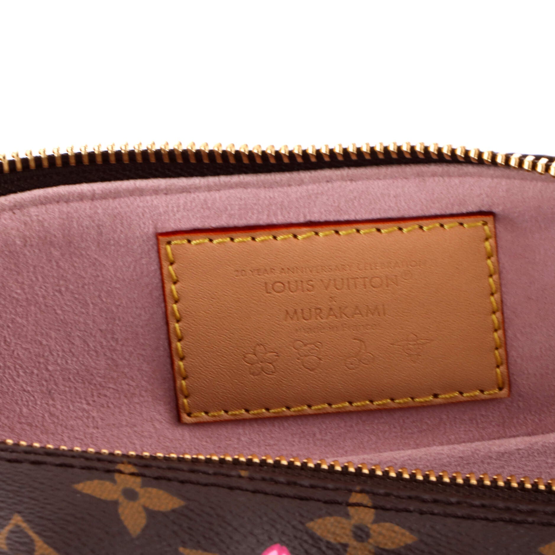 x Takashi Murakami Papillon Handbag Limited Edition Cherry Blossom Monogram