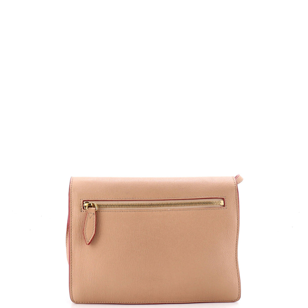 Macken Crossbody Bag Leather and House Check Canvas Small