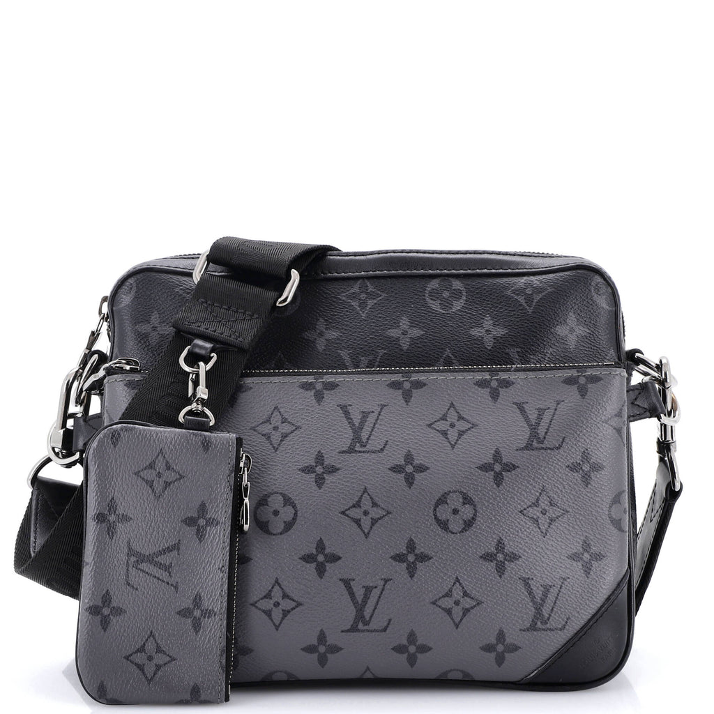 Trio Messenger Bag Reverse Monogram Eclipse Canvas