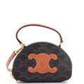 Half Moon Case Triomphe Coated Canvas with Leather