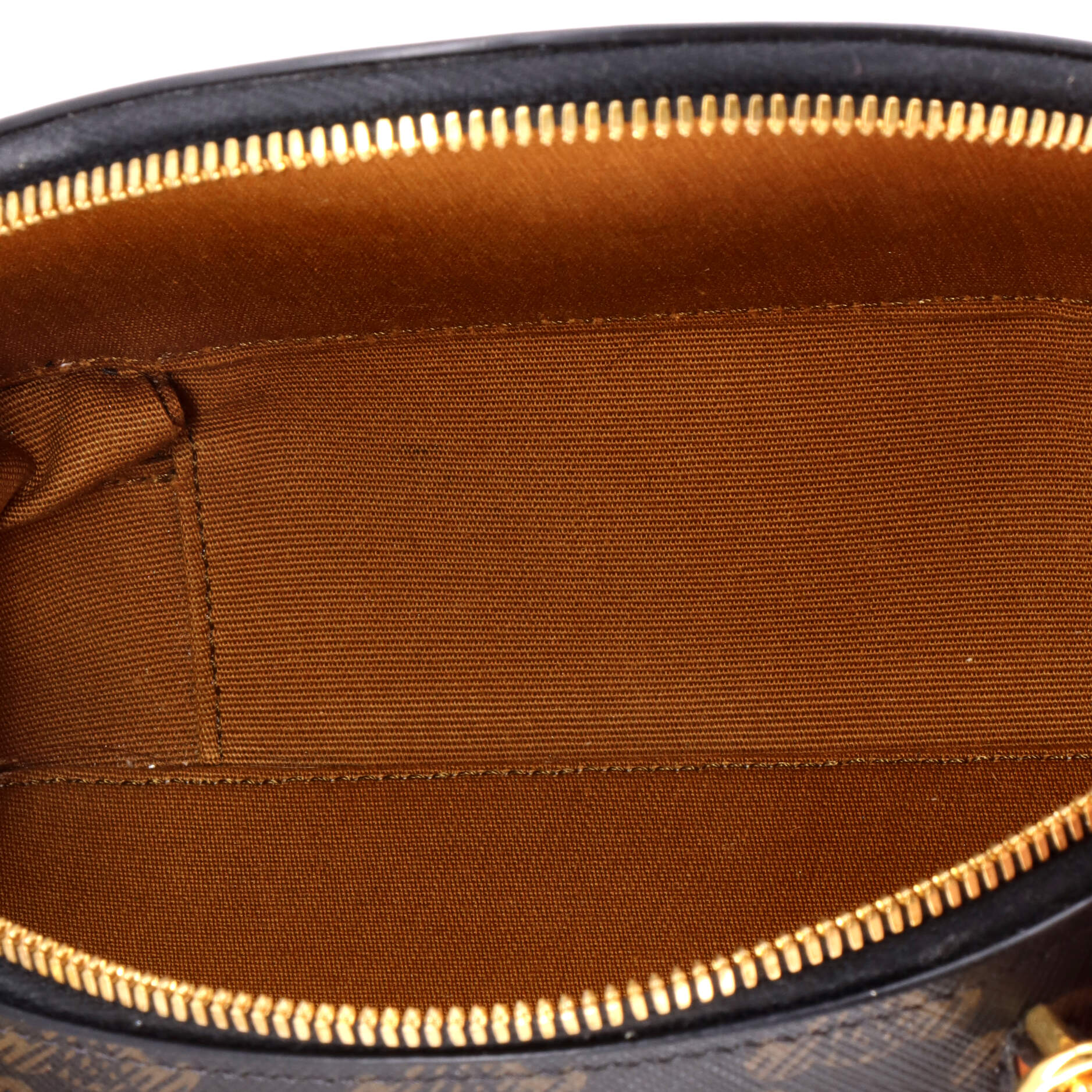 Half Moon Case Triomphe Coated Canvas with Leather