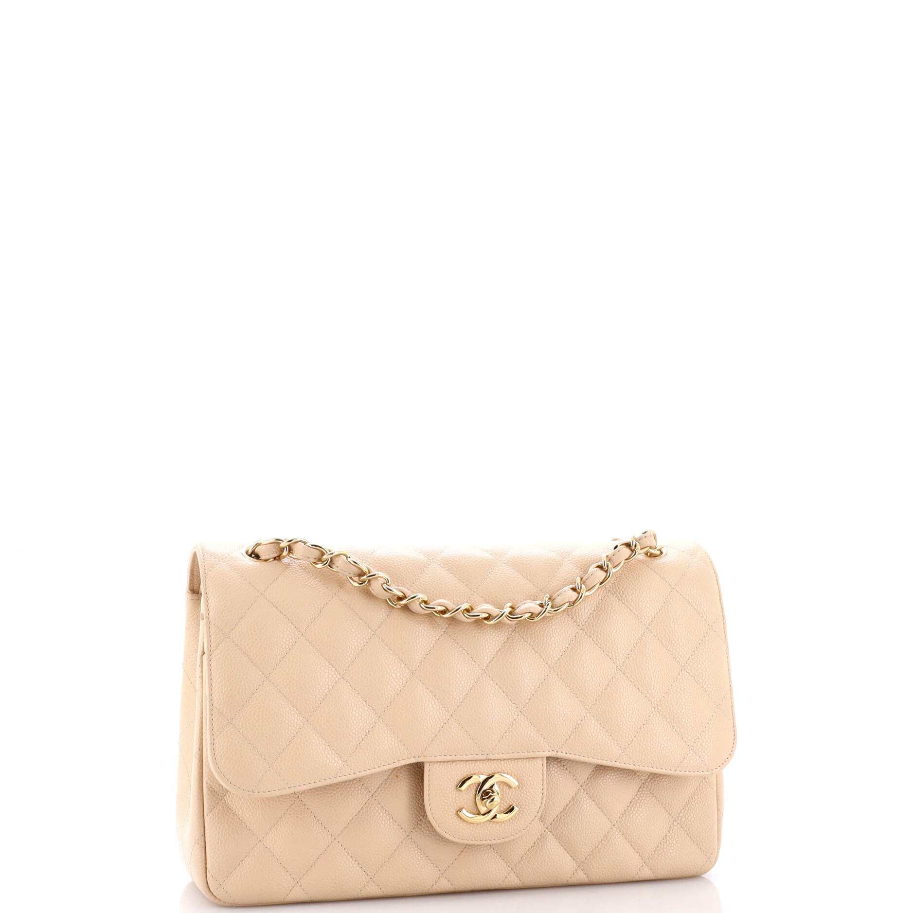 Vintage Classic Double Flap Bag Quilted Caviar Jumbo