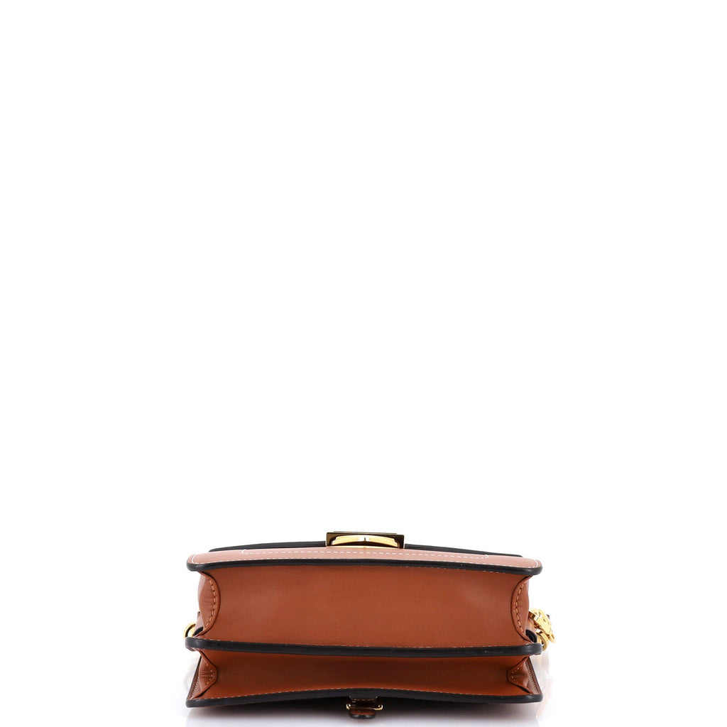Biface Handbag Leather and Reverse Monogram Canvas